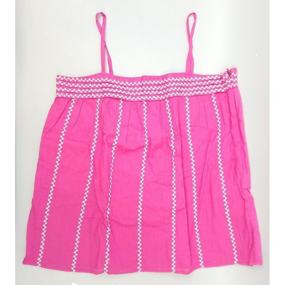 GapKids Camisole Tank Top Kids XL(12) Pink Embroidered Cotton